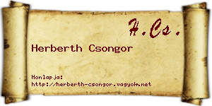 Herberth Csongor névjegykártya